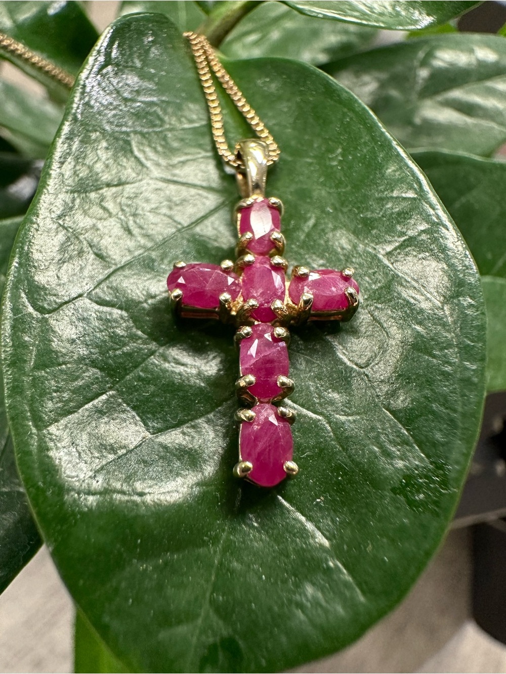 Genuine Ruby pendant necklace